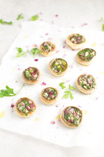 No-Bake Stuffed Mushrooms