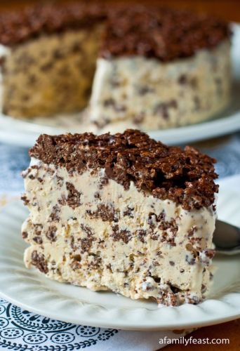 Nutella crunch ice cream cake