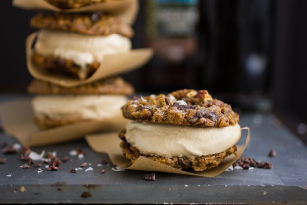 Oatmeal Chocolate Stout Ice Cream Sandwiches