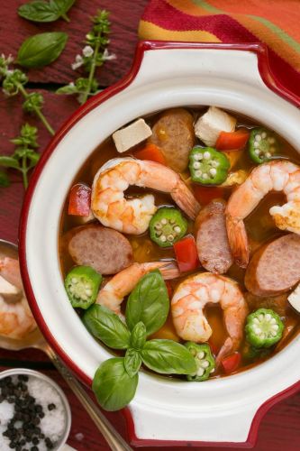 One-Pot Chicken And Shrimp Gumbo