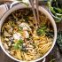 One Pot Creamy Tuscan Pesto and Artichoke Pasta