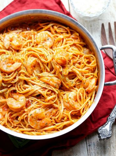 One Pot Shrimp Pasta