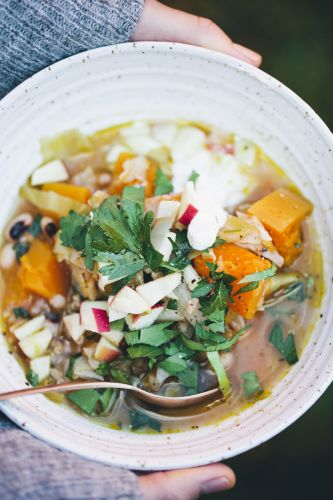 Butternut and cabbage stew