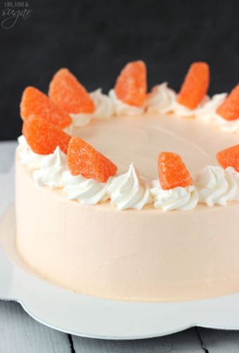 Orange creamsicle ice cream cake