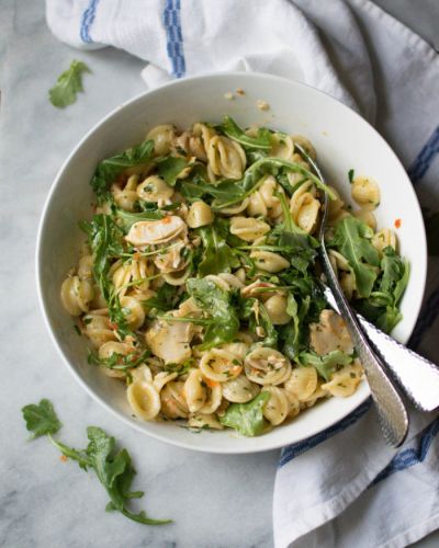 Orecchiette with Scungilli and Neonata Sauce