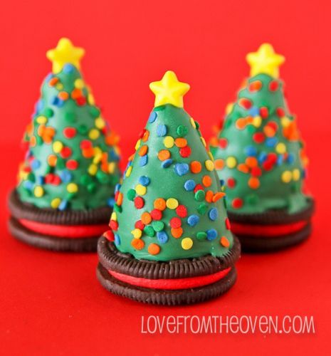 Oreo Truffle Christmas Trees