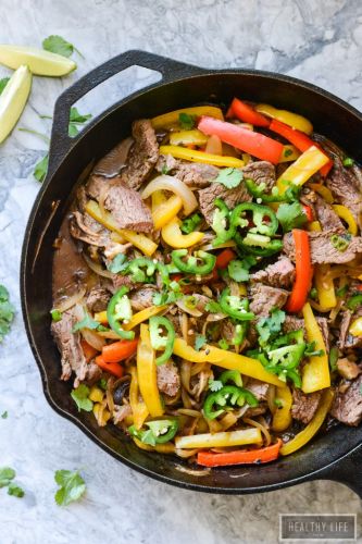 Paleo Skillet Beef Fajitas