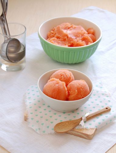 Papaya lime sorbet