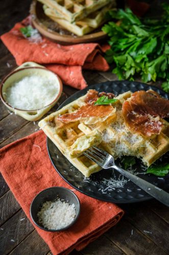 Parmesan and Parsley Savory Waffles