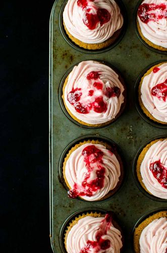 Peanut butter and jelly cupcakes