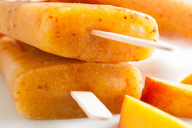 Peach Bourbon Popsicles