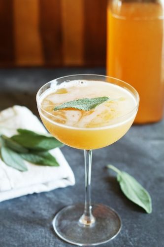 Peach Shrub Mocktail