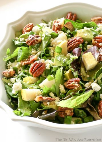 Roquefort pear salad