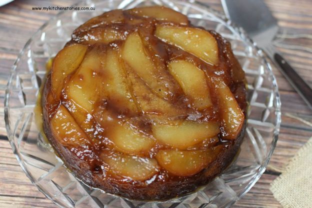 Pear, Salted Caramel and Beer Cake