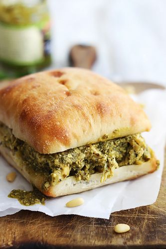 Chicken pesto sandwich