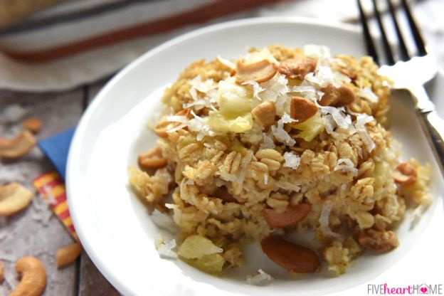 Pina Colada Baked Oatmeal