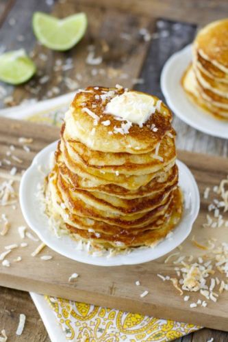 Pina colada pancakes