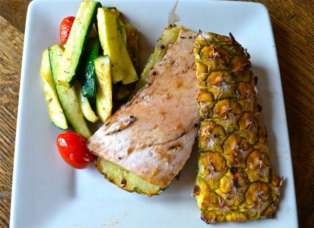 Fish Grilled on Pineapple Bark