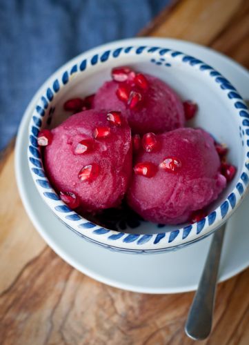 Pomegranate ginger sorbet