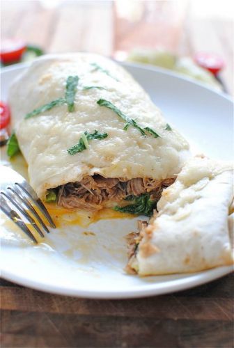 Mexican pork burritos