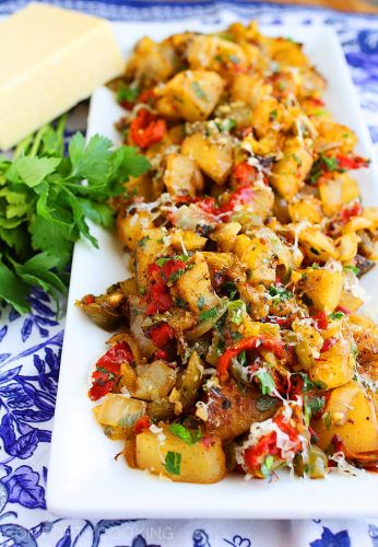 Potato Hash with Bell Peppers and Onions