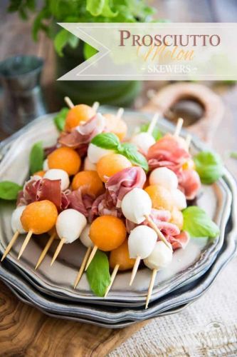 Prosciutto Melon Skewers