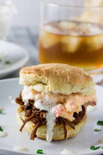 White BBQ Brisket Sandwiches