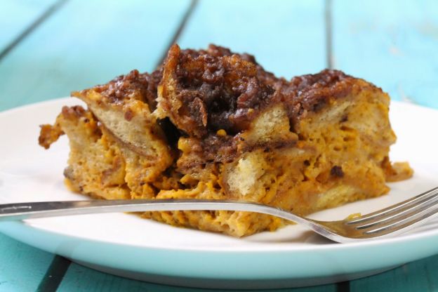 Overnight pumpkin French toast casserole