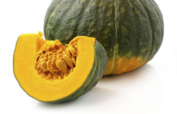 Scoop the squash seeds