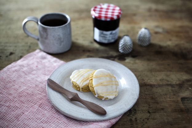 Pumpkin Glazed Scones