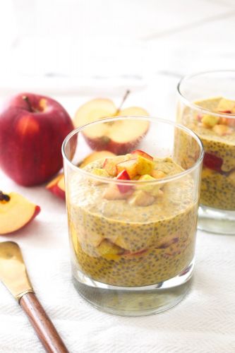 Pumpkin Spice Chia Pudding + Apple Compote