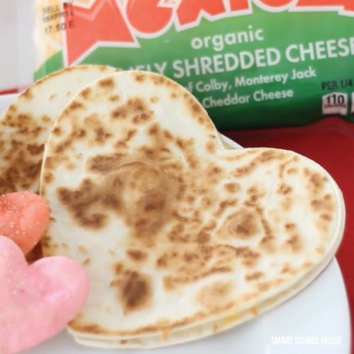 Heart quesadillas