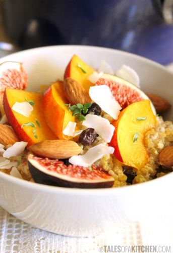 Quinoa and Chia Porridge With Stone Fruits