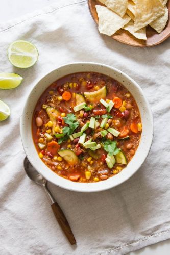 Quinoa Vegetable Soup Tex-Mex Style