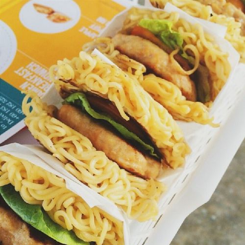 Ramen breakfast sandwiches