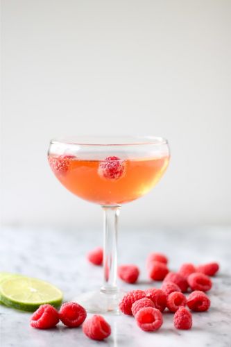 Raspberry And Ginger Beer Champagne Cocktail