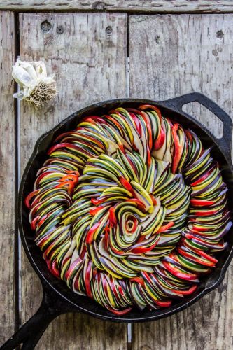 Roasted garlic ratatouille