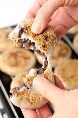 Sticky Rice Cake With Red Bean Paste