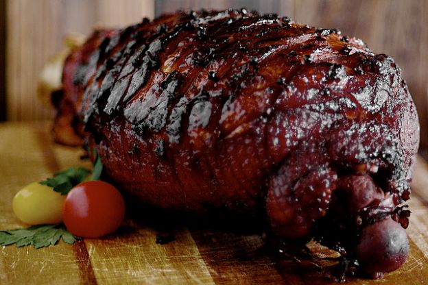 Red Current Glazed Ham with Chili Jam