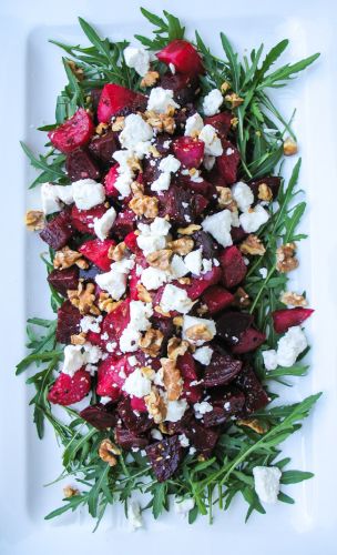 Roasted Beetroot, Goats Cheese & Walnut Salad