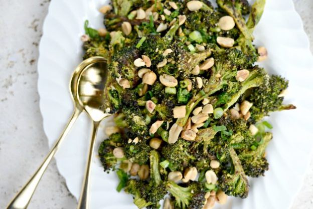 Roasted Broccoli with Peanuts