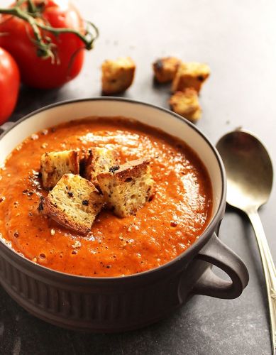 Healing Roasted Tomato and Red Pepper Soup