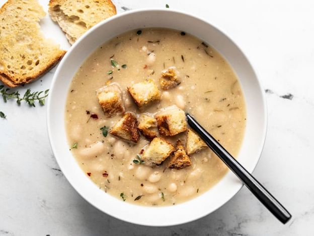 Rosemary Garlic White Bean Soup