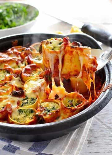 Baked Spinach and Riccota Rotolo