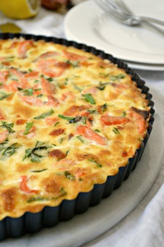 Salmon quiche