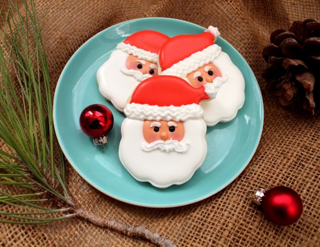 Santa face cookies