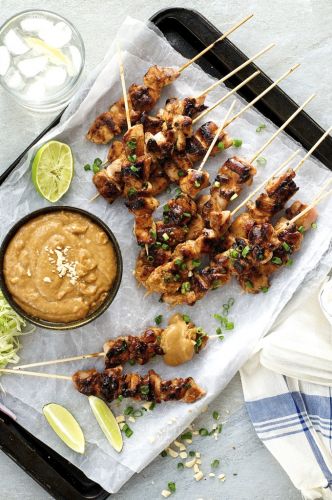 Satay Chicken with Crunchy Peanut Sauce