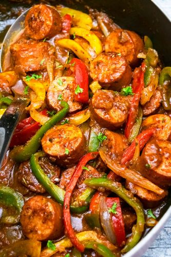 Crockpot Sausage and Peppers