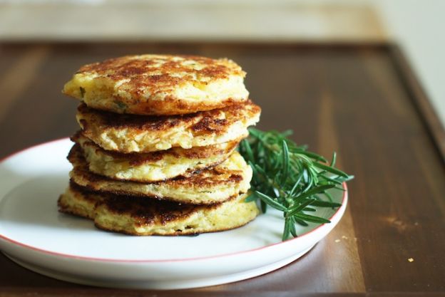 Savory Corn Pancakes With White Cheddar And Rosemary