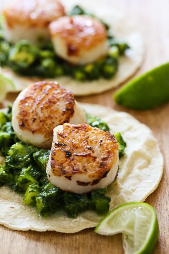 Scallop tacos